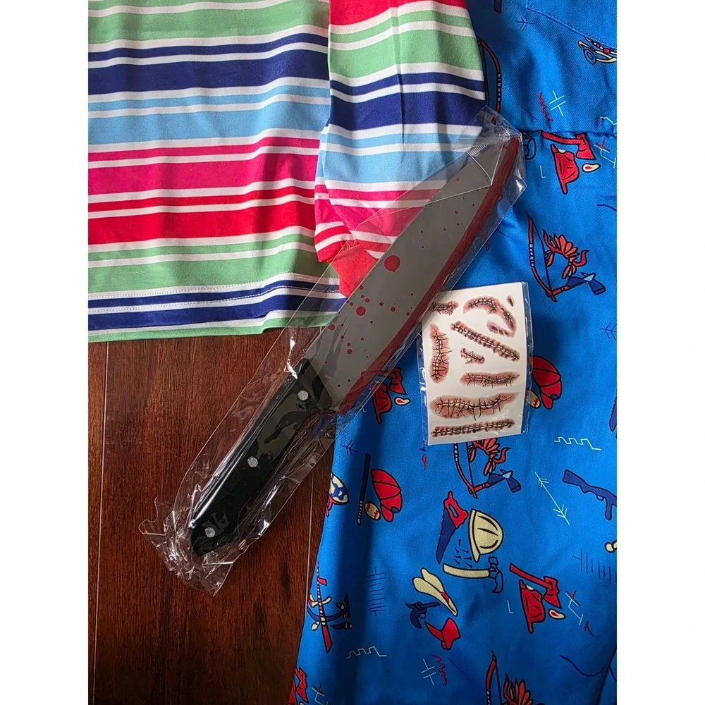 Chucky Child (M) Costume Good Guys Horror Movie Halloween Accessories